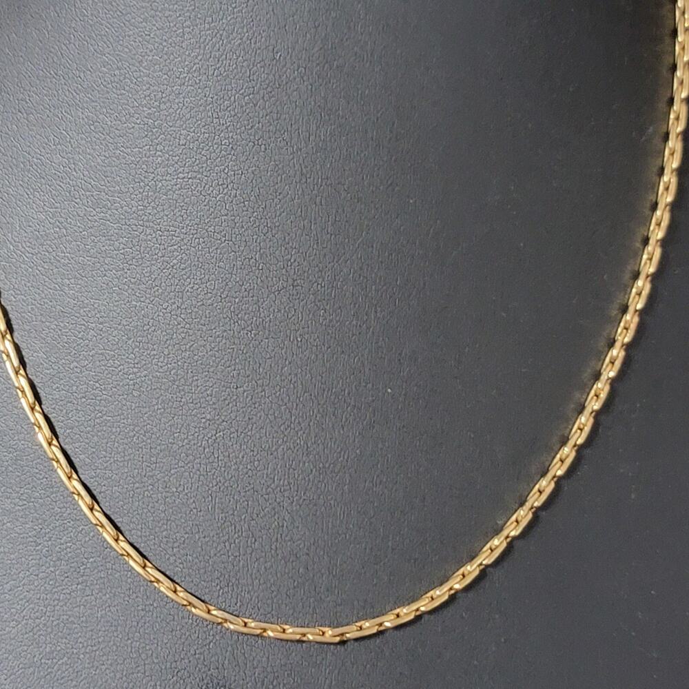 Vintage Sara Coventry Box Chain Necklace Gold-tone 15.5” Designer Jewelry gch-6